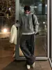 Pantalones Anchos Versátiles de Estilo Coreano Minimalista ASCLO&QIAO para Hombre, para el Viaje Diario, Holgados, Rectos, Casuales, Largos