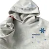 Diseño único, bordado de copo de nieve, sudadera con capucha unisex, estilo casual retro americano, perfecta para parejas