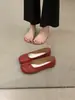 Zapatos de Estilo Francés con Suela Blanda y Punta Dividida 2026 Primavera y Otoño Planos de Punta Baja de Color Plateado Ligeros para Mujer Zapatos de Ballet