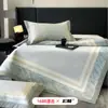Classe A Digital Impresso Ice Silk Mat Three-Piece Set Verão Engrossado Antibacteriano Lavável Luz Luxo Bed Hat Tapete com ar condicionado