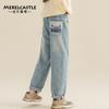 Pantalones de Otoño para Niñas 2025 Nuevo Ropa para Padres e Hijos Jeans de Estilo Coreano para Niños Pantalones Casuales Rectos de Moda para Niñas