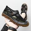 Sandalias Transfronterizas para Hombre Nuevo Verano Ropa Exterior Casual Zapatos de Malla Hueca Transpirables Zapatos para Hombre Cosidos a Mano Zapatos para Senderismo por el Río