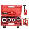 Máquina Manual de Roscado Qiu Yan Herramienta de Roscado Manual Portátil para Tubo Galvanizado Herramienta de Roscado para Tubería de Agua Herramienta de Roscado Ligera de 1/2 Pulgada a 2 Pulgadas