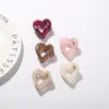 Clip para el Cabello con Forma de Corazón Hueco de PC Estilo Nuevo Europeo y Americano Pinza de Garra con Hebilla de Mariposa Engrosada Accesorios para el Cabello Versátiles con Temperamento Simple Pinza de Tiburón
