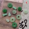 Nuevas Joyas de Arte de Uñas de Jade Guofeng Retro Antiguas Tridimensionales Hebilla de Bambú Ping An Imitación Verde Jade Accesorios para Usar Armadura