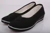 Zapatos de Enfermera de Marca de Una Palabra para Mujer Tacón de Cuña Blanco Suela Suave Nuevos Zapatos Blancos 2025 Zapatos de Tela Old Beijing Otoño e Invierno Planos