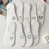 Meias brancas para mulheres, meias invisíveis, corte baixo, finas, para primavera e verão, tendência ins, meias curtas, antiderrapante de silicone no calcanhar evita escorregar, respiráveis, meias invisíveis