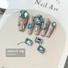 Accesorios de joyería: Rhinestones Gruesos Cuadrados con Forma de Corazón Irregular, Cristal Azul Lago Brillante con Forma de Hacha y Punta Inferior, Estrella de Diamante Elfo Azul