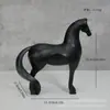 Decoración Casera Sencilla Figura de Resina de un Potro Galopando, Manualidad Geométrica Creativa para Sala de Estar, Estudio u Oficina