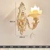 Luminária de Parede de Cristal Estilo Europeu para Quarto, Cabeceira, Sala de Estar, Corredor, Cabeça Única ou Dupla Vela Decorativa Parede LED