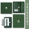 Conjunto de Caixa de Presente para Notebook de Alta Qualidade com Logotipo Personalizável, Estilo Executivo, Caderno Simples e de Alta Qualidade, Caneta, Pen Drive USB, Caderno