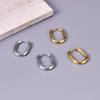 E160 Venta Directa de Fábrica en Stock Pendientes de Acero de Titanio en Forma de U Diseño de Lujo Accesible Pendientes de Oro de 18K