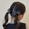 Corea del Sur Nuevo Clip para el Cabello de Lazo de Cinta con Letras Blancas y Negras Moda Clip para Flequillo Lateral de Niños Clip de Pico de Pato Accesorios para el Cabello