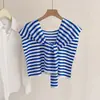 Novo Xale de Malha Listrado para Mulheres, Adequado para Salas com Ar Condicionado na Primavera e Verão, Manta Quente para Ombros, Peça de Roupa para Camisa e Colete