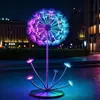 Escultura Creativa de Acero Inoxidable Realista para Exteriores de Diente de León y Hongo, Adorno de Paisaje para Oficina de Ventas, Decoración de Césped