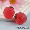 Simulación tridimensional de accesorios de resina de frutas fresa limón melocotón colgante de joyería DIY material para refrigerador venta al por mayor