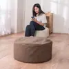 Asiento Cojín Futón de Algodón y Lino para Persona Perezosa Redondo Engrosado Suelo Tatami Taburete Pequeño Sala de Estar Estilo Japonés Esterilla