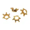 Liga Colorida Galvanizada Estéreo Coroa Espaçador Contas Artesanal DIY Pulseira Colar Brincos Pingente Acessórios de Joia Material
