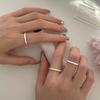 Anillo Mate Esmerilado de Plata Pura S999 para Mujeres y Hombres, Anillo Sencillo de Cola de Plata, Moda Ins Personalidad Regalo de Cumpleaños