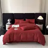 Juego de cuatro piezas de algodón lavado jacquard de lujo, funda de edredón de algodón suave para la piel, nuevo modelo 2026, sensación de alta gama, ropa de cama de 1.8m