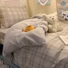 Conjunto de Roupa de Cama para Novos Estudantes 2026 100% Algodão Cama de Solteiro Cama Bunk de Estudante Conjunto de Quatro Peças para Dormitório (Luz Quente)
