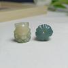 Talla de Raíz de Bodhi de Jade Blanco, Semillas Sueltas de Bodhi Queso Garra de Gato Quemado al Carbón, Accesorios para Manualidades, Pulseras de Mano, Cuentas Budistas, Componentes de Pulseras