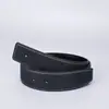 Cinto de Couro Genuíno de Alta Qualidade Sem Fivela, Apresentando uma Textura Premium Granulada, Feito de Couro Bovino Selecionado de Camada Superior Dupla Face, Largura 3,8cm