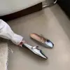 Medias Pantuflas Cerradas de Fondo Plano para Mujer, Sandalias Estilo Francés 2026 de Suela Suave, Calzado de Moda para Exteriores, Zapatos de Estilo de Noche de Nicho
