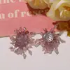 Estilo Coreano Lujo Ligero Racimo de Flores de Fuego Artificiales de Cristal Morado DIY Pendientes Versátiles Accesorios para el Cabello Flores para Zapatos Accesorios de Broche