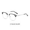GLAZZY Moda Sencillo Hueco Metal Plano Gafas Nuevo Todo-partido Fijación Facial Marco Grande Marco de Gafas Anti-azul Marco para Miopía