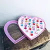 Anillo de juguete de piedras preciosas de colores para niños, pulsera de princesa para bebé niña, una variedad de joyas de regalo pequeñas para niñas de preescolar