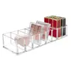 Organizador de Paleta de Sombras Acrílico Armazenamento de Cosméticos Porta-maquiagem Blush Caixa de Pó para Maquiagem Transparente Organização de Divisória de Mesa