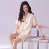 [Algodón Puro] Nuevo Estilo 2026 Pijamas para Mujer, Manga Corta de Verano, Dibujos Animados Casuales, Pantalones Cortos Sueltos, Conjunto de Dos Piezas, Ropa de Casa
