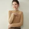 26 Novos Suéteres de Malha Base com Gola Meia-Alta e Borda Enrolada para Outono e Inverno Suéter de Caxemira para Mulheres Suéter Solto Emagrecedor Top para Usar por Baixo