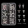 Decoraciones para Uñas de Aleación Estilo Punk Populares Transfronterizas Cruz 3D Set de Uñas Accesorios Metálicos para Uñas Venta al por Mayor