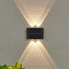 Luz solar para áreas externas, parede envolvente, pátio, arranjo decorativo, luz de parede, nova, luminária de parede solar luminosa para cima e para baixo