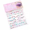 Pegatinas de Diamantes, Pegatinas Decorativas para Cara, Maquillaje de Escenario para Niña con Diamantes, Pegatinas de Cristal, Pegatinas de Maquillaje, Pegatinas para Cejas, Pegatinas de Tatuajes Transfronterizas