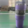 Taza de hielo de hilo del sudeste asiático taza de coche taza térmica de acero inoxidable taza fría taza con tubo de succión taza de café para coche al aire libre