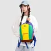 Mochila com Design Color-Blocking de Nicho para Homens, Bolsa Versátil para Trabalho e Viagem, Mochila Leve de Caminhada Estilo Japonês, Mochila para Estudantes Universitários para Mulheres