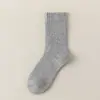 Calcetines de Lana para Hombre, Calcetines de Media Caña Otoño e Invierno, Negro Sólido, Engrosados, Suaves y Cálidos, Calcetines Simples para Hombre para Protección contra el Frío