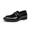 Mocasines de vestir para hombre sin cordones transfronterizos, zapatos de cuero brillante estilo británico, zapatos casuales de negocios para hombre, mocasines de talla grande de moda para hombre