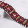 Fita Jacquard Prata com Fio de Fogo Roda de Fogo 5CM para Roupas Decoração de Casa Cortinas Várias Decorações DIY G3640