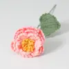 Flores de Peonía Terminadas Tejidas a Mano con Hilo de Lana Flores Tejidas Muebles Creativos para el Hogar Flores Regalos del Festival de Primavera