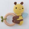 Juguetes de Grado Alimenticio para Bebés Transfronterizos Sonajeros de Animales Hechos a Mano Sonajeros de Mano para Aliviar la Dentición del Bebé Regalo