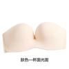 Milagre da geração de tranquilidade sutiã strapless versátil antiderrapante invisível sem costura sem aro com bojo para vestido de noiva