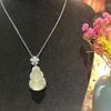 Novo Colar Pingente Cabacinha de Gelo Branco Estilo Chinês Nicho Pequeno Fresco Elegante Corrente de Pescoço Anel Versátil de Alta Qualidade para Mulheres