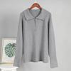Estilo Europeo y Americano Transfronterizo 2024 Nueva Tendencia en Otoño e Invierno Versátil Sencillo Casual Cuello Polo Cuello Alto Suéter Tejido