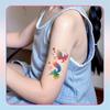 Adesivo de tatuagem de sereia colorida com glitter infantil, adesivo de desenho animado divertido e duradouro para meninas, princesa de verão original