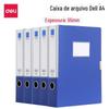 Caixa de Arquivo Deli 5683 A4 Caixa de Documentos de Plástico Caixa de Informações Caixa de Documentos Oficiais Caixas de Arquivo de 3 polegadas com Largura Traseira de 5,5 cm
