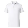 Ropa de Trabajo Personalizada Color Sólido Liso Solona Camisa Polo Ropa de Grupo Personalizada Cuello Solapa Manga Corta Logo Bordado Estampado Hombre